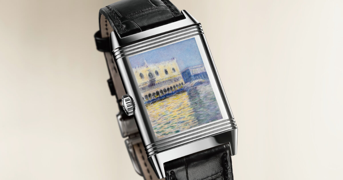 jaeger-lecoultre recreates monet's venice paintings on reversible