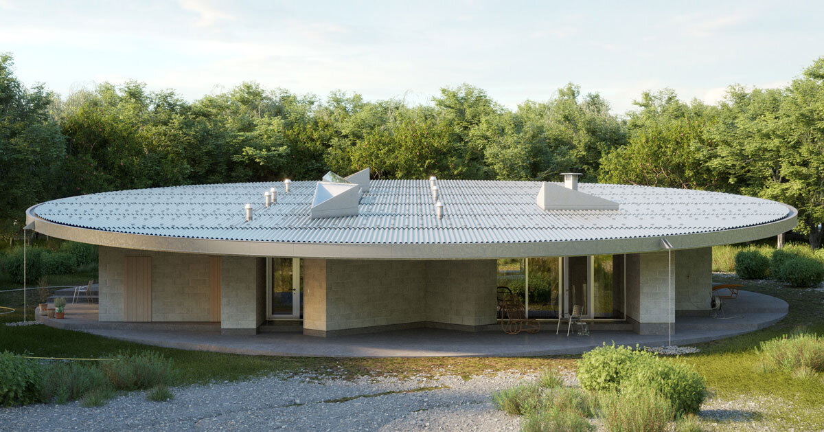 nine T-shaped volumes rotate within family residence by kwong von