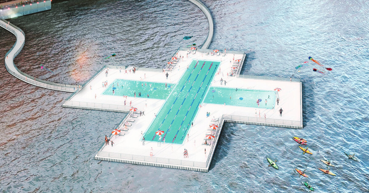 new york city’s water-filtering + POOL completes building the floating vessel’s first version