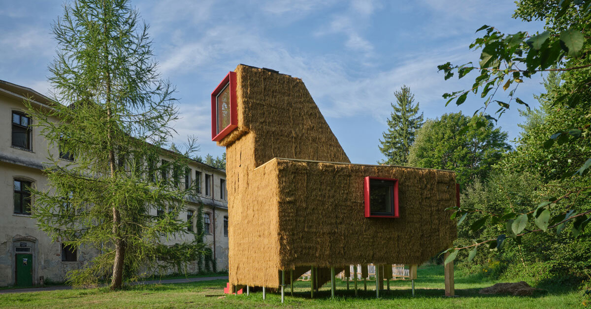 from chicken-like shelters to spiky wooden huts, hello wood's cabin fever lands in czechia