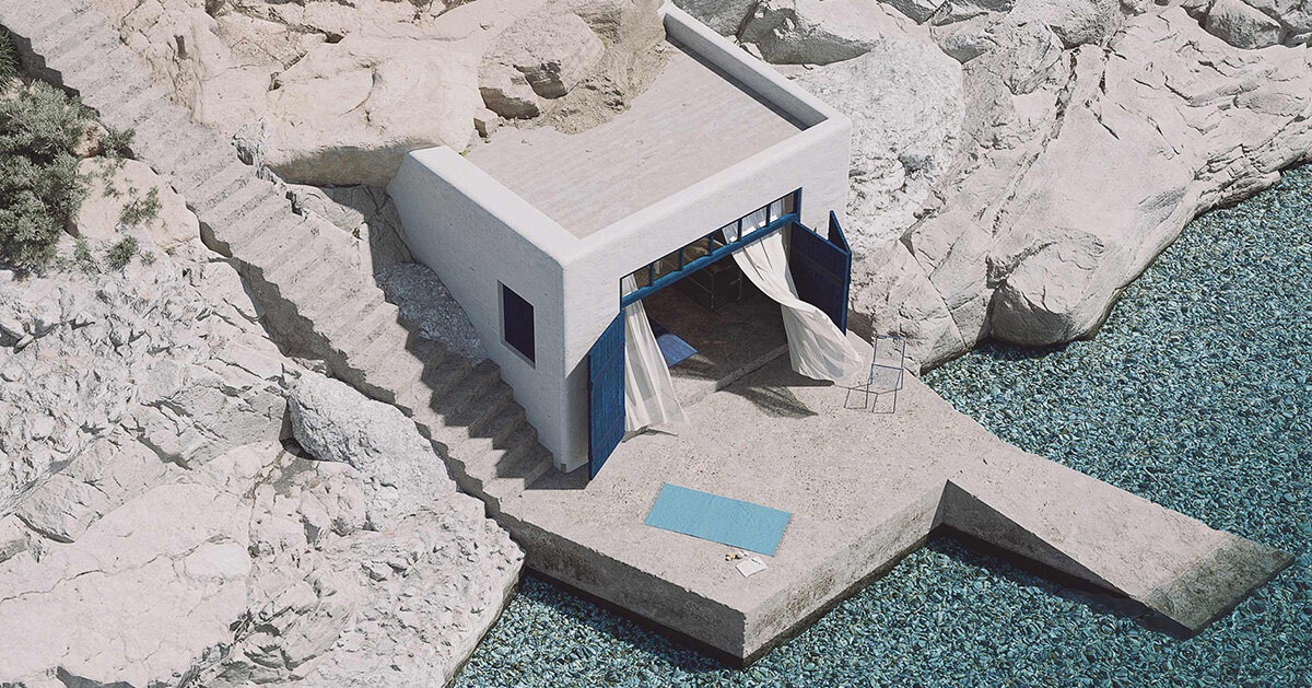 fisherman's shelter becomes a meditative retreat in renovation by facade on milos island