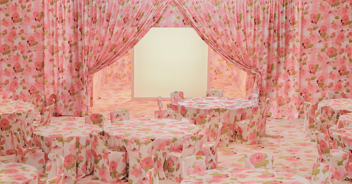 india mahdavi and we are ona on unveiling their rose-draped speakeasy for art basel paris