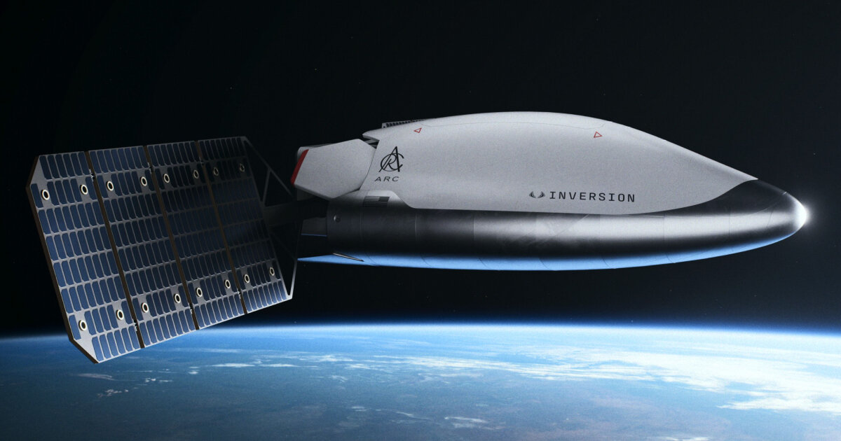 inversion debuts arc, the first space delivery vehicle that transports materials to earth