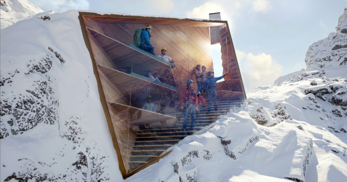 self-sufficient bivouac shelter by carlo ratti produces its own water and electricity in the alps