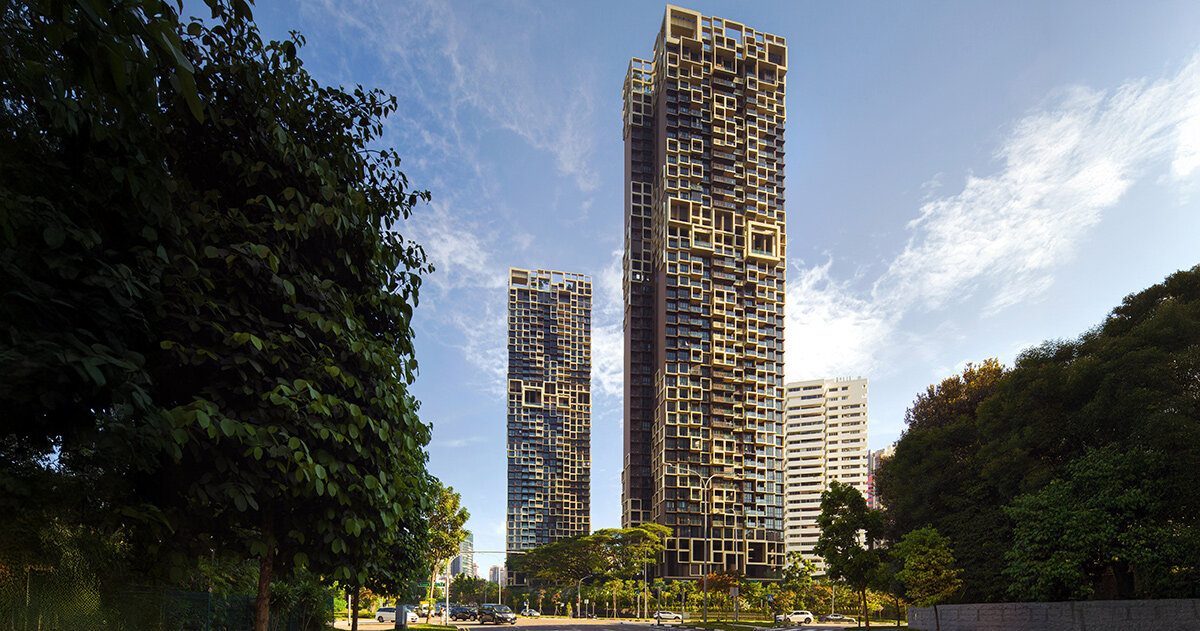 MVRDV’s prefabricated modules form pixelated facades for singapore residential towers