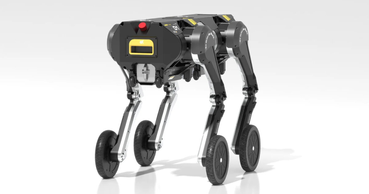 all-terrain modular dog-shaped robot can split its body into two and rejoin them again