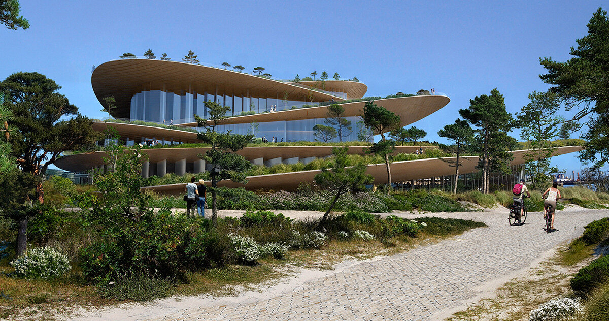 BIG designs new hamburg state opera as island of concentric terraced gardens