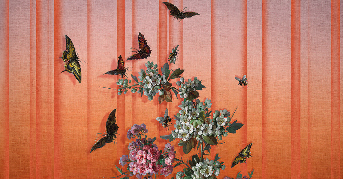 wallpaper collection flamenco dances with walls through sophisticated form, color & texture