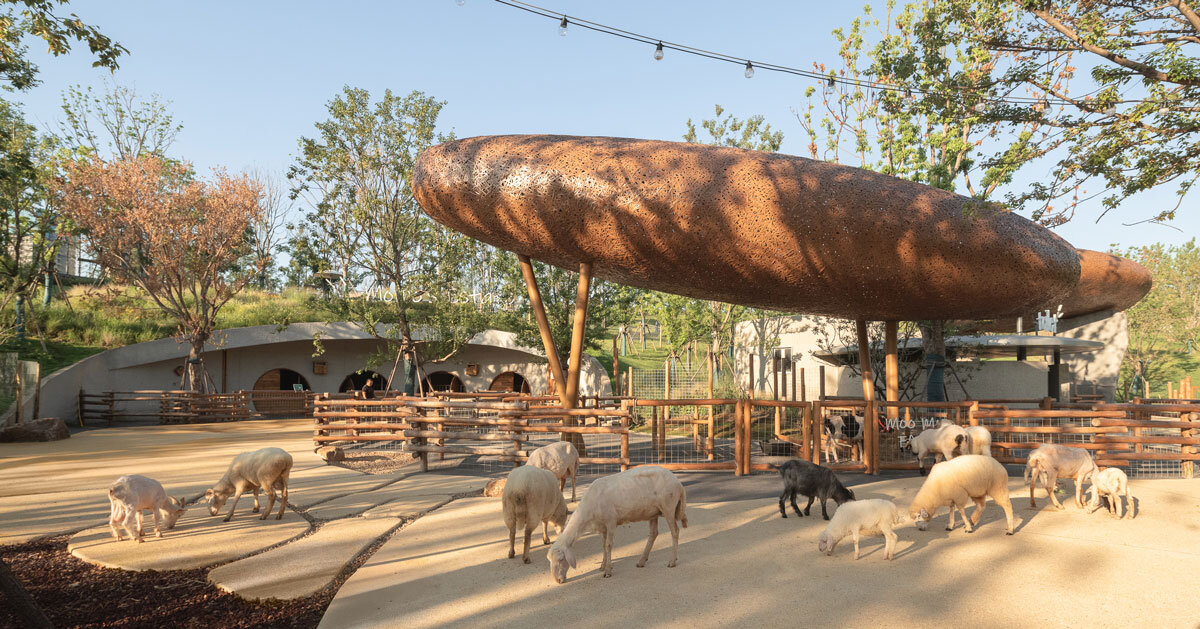 bamboo-woven domed canopies sculpt luxeisland farm retreat in wuhan by various associates