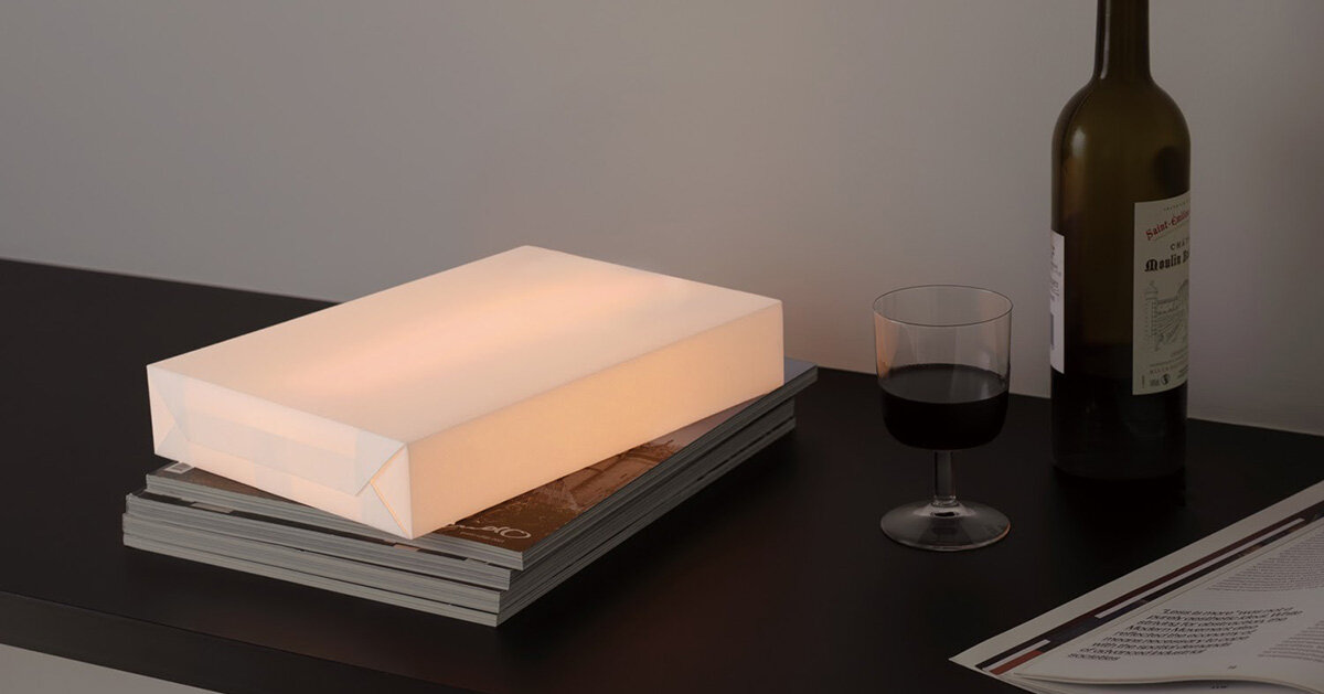 naoto fukasawa turns a ream of A4 paper into limited-edition portable washi lamp