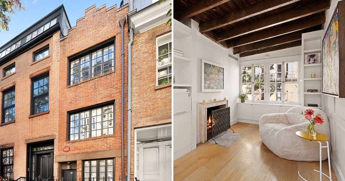 step inside new york's narrowest townhouse, measuring under nine feet wide
