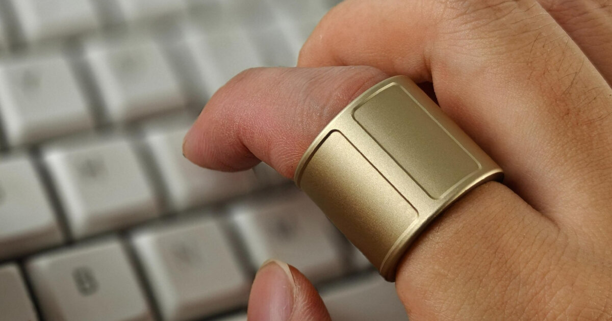 ring with trackpad uses finger as mouse to control computers, smartphones and TVs