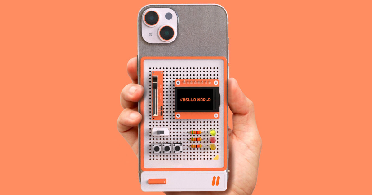 attachable board allows engineers to make their electronic prototypes behind their phones