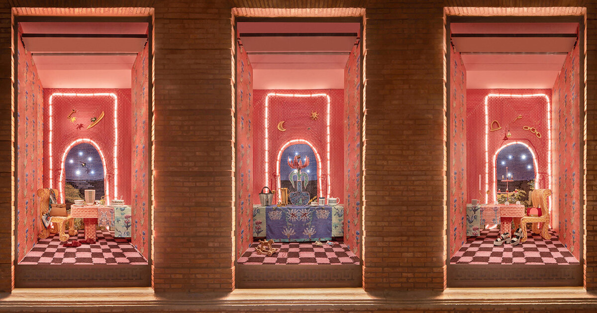 delphine dénéréaz weaves provençal memory into Hermès’ winter windows in shanghai