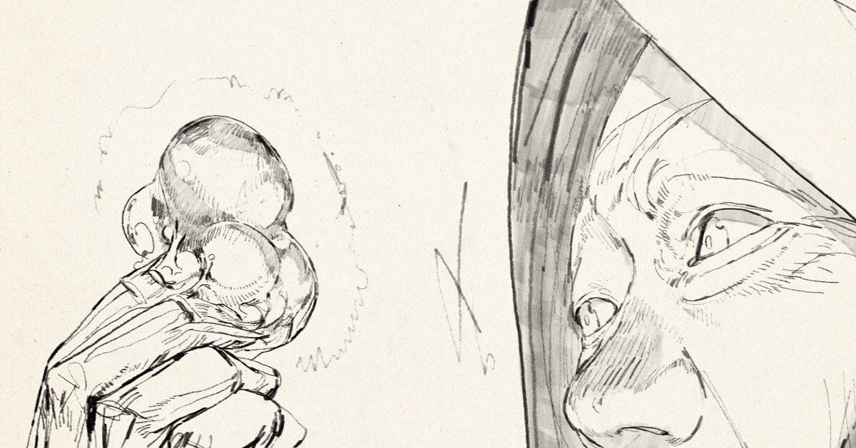 hand-drawn abstract figures dance along max cooper's music in film by masanobu hiraoka