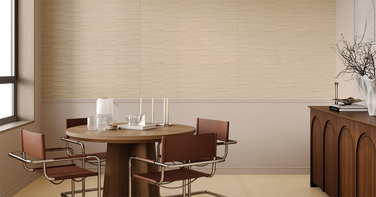 iris ceramica expands victorian stone project with sculptural white-body wall coverings
