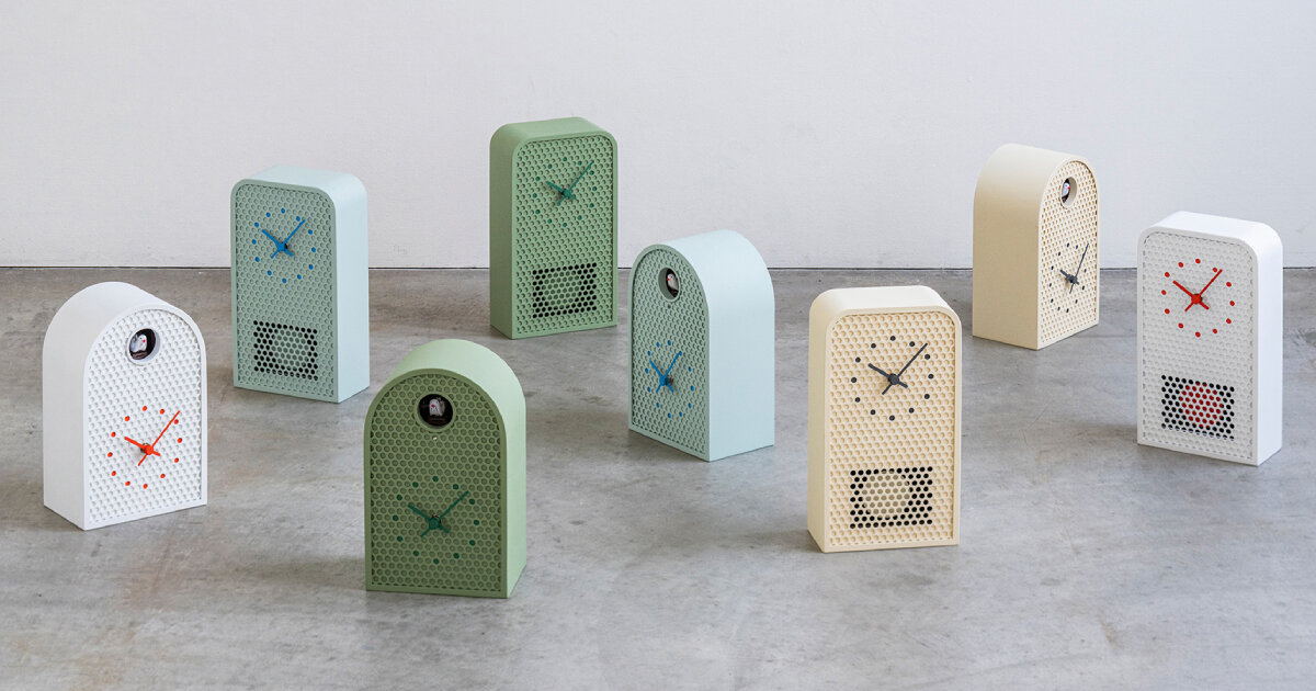 metal clocks display moving pendulum and cuckoo with perforated and transparent windows