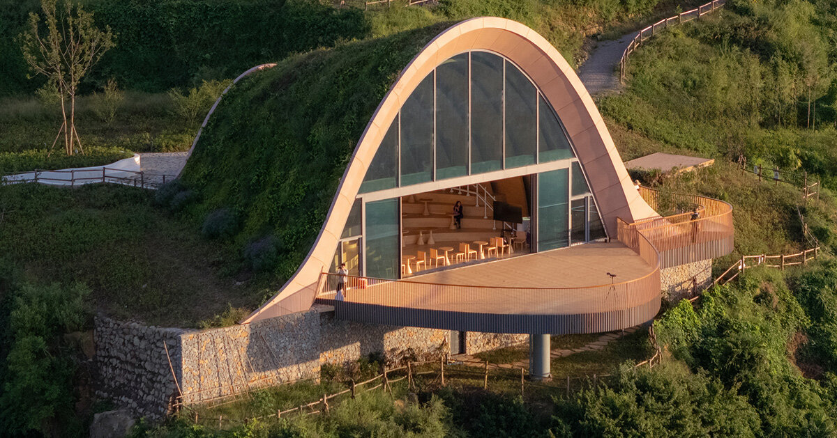 MVRDV completes earth-covered pavilion with viewing deck for public gatherings in china