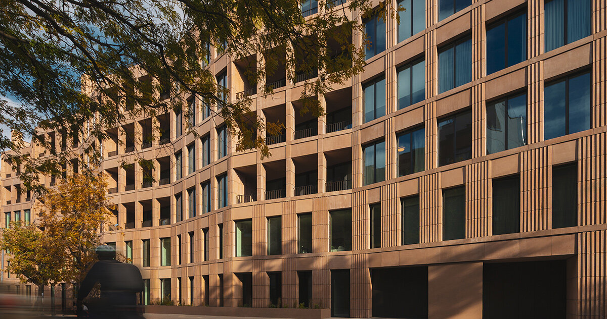 frida escobedo completes ‘bergen’ residences with pleated facade in brownstone brooklyn