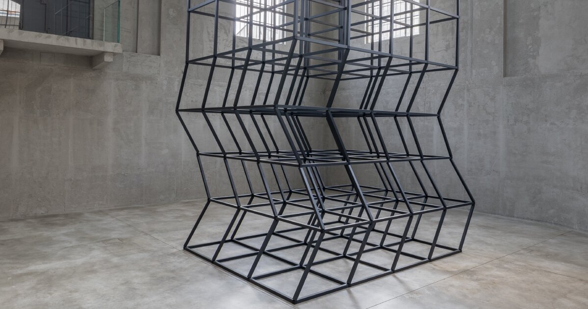 constellation of glass and dancing tower shape mona hatoum's fondazione prada exhibition