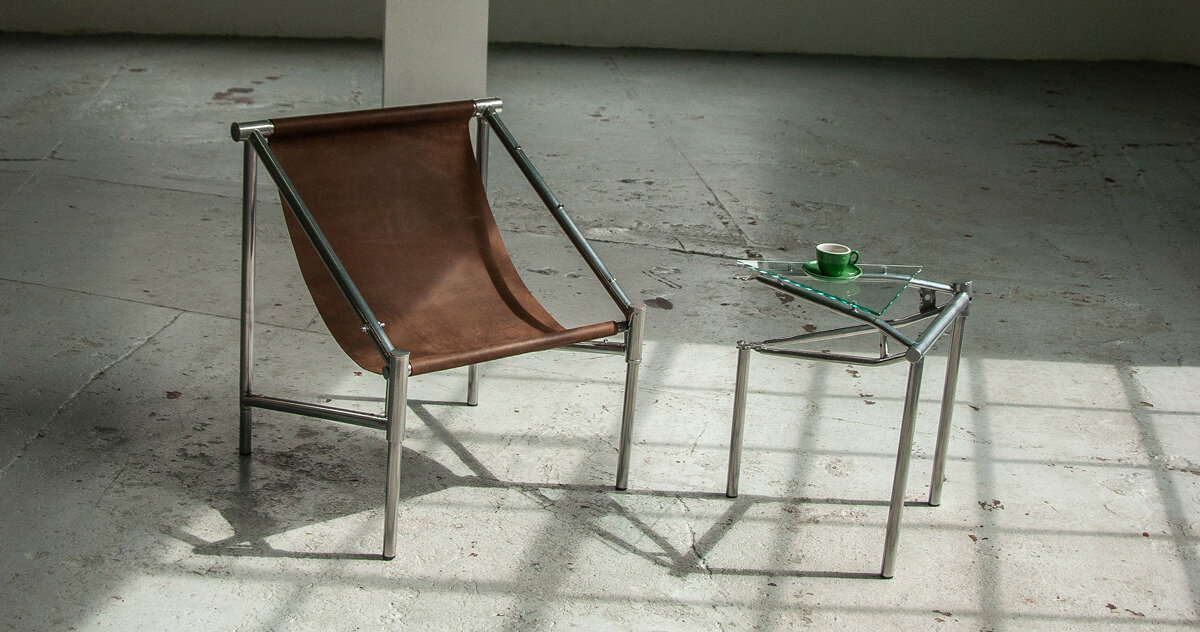 designer cara campos recycles worn bicycle frames to craft minimalist furniture