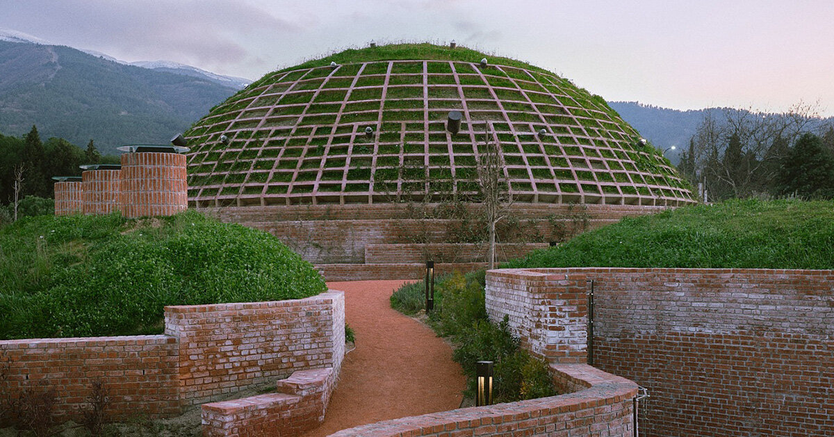earth-covered domes and brick vaults shape liberation museum of manisa in turkey