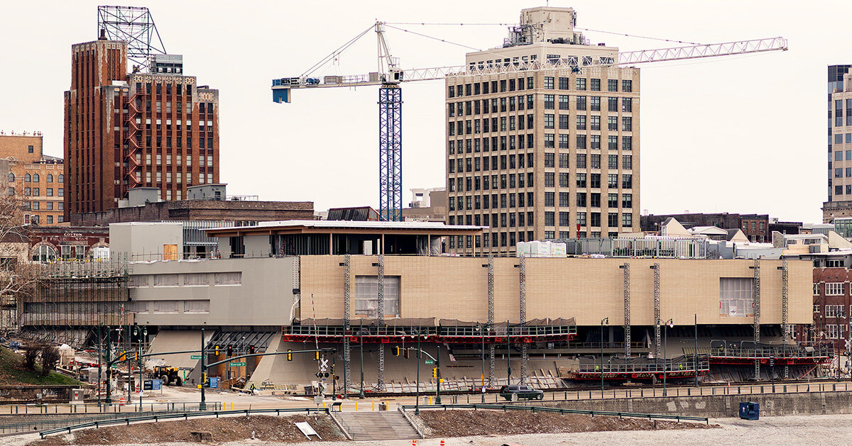herzog & de meuron-designed memphis art museum takes shape ahead of 2026 opening