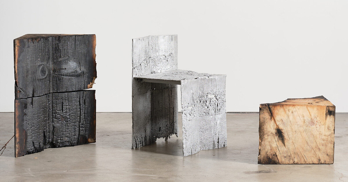 salvaged wood from the LA wildfires becomes functional objects at marta exhibition