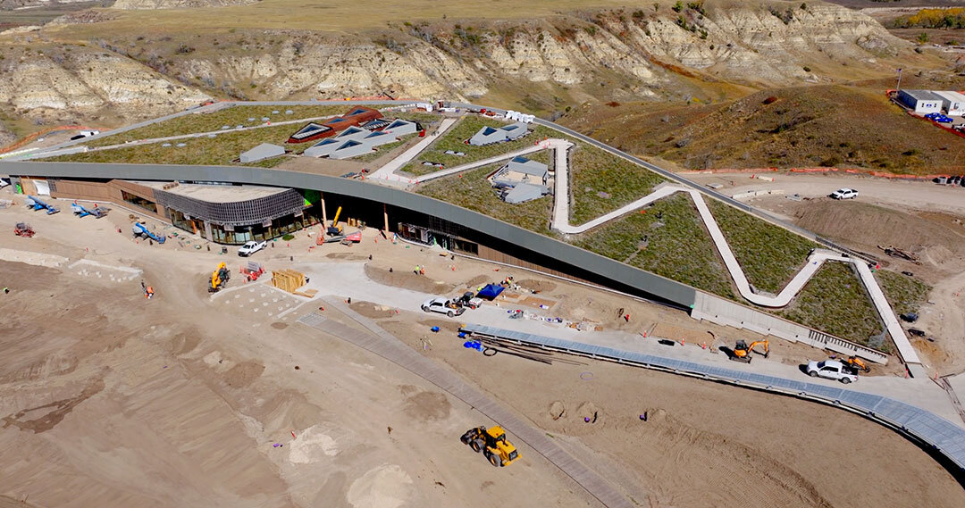 watch snhetta's theodore roosevelt presidential library take shape in north dakota