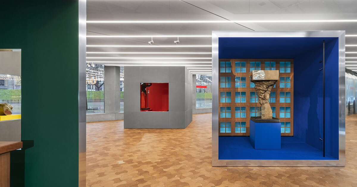 aldo rossi's furnishings for unifor meet francesco somaini's 1970s sculptures in milan