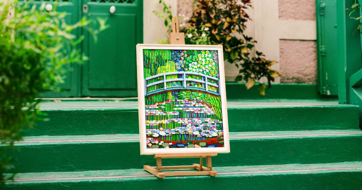claude monet's water lilies painting turns into impressionism-inspired LEGO set