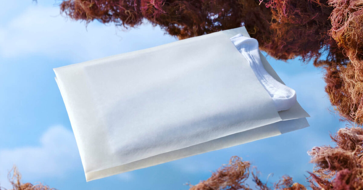 compostable plastic bags made of seaweed are designed to break down and not be recycled