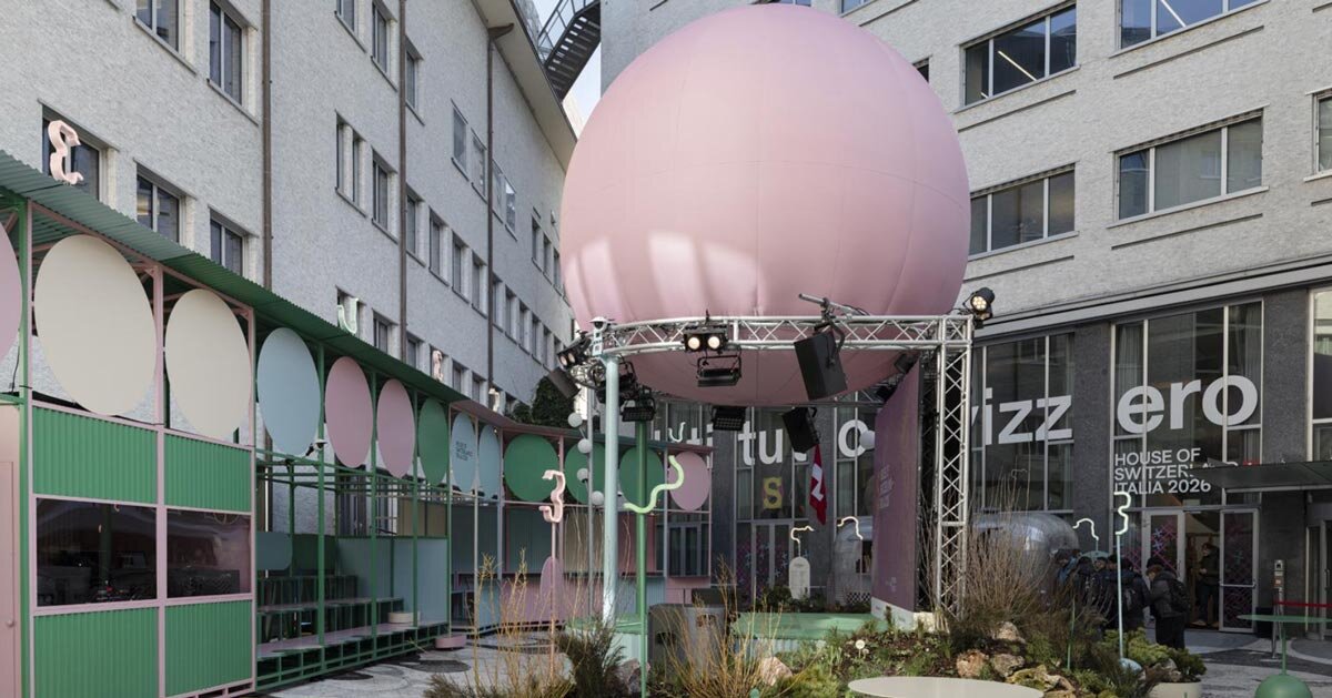 alpine garden installation by BUREAU emerges in milan’s urban fabric for winter olympics