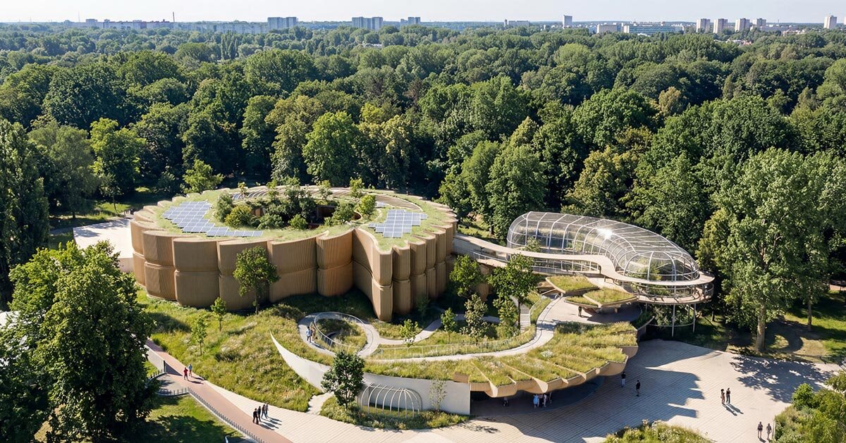 the four elements inform modulated zoological pavilion proposal in poland