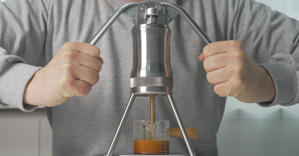 leverpresso orbit: a compact, all-metal manual lever espresso machine for coffee anywhere