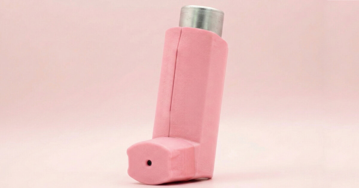 magnetic case for inhalers adds vibrant colors to the clinical-looking canister