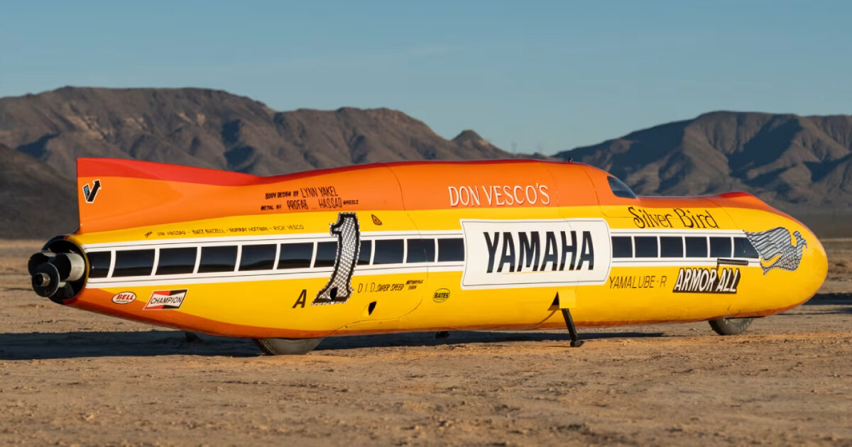 revisit the aircraft-shaped racing motorcycle by don vesco, powered by turbochargers