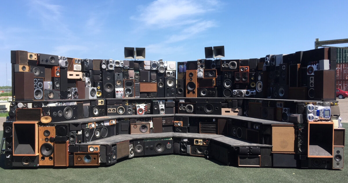 benoit maubrey builds a world of speaking sculptures from recycled sound