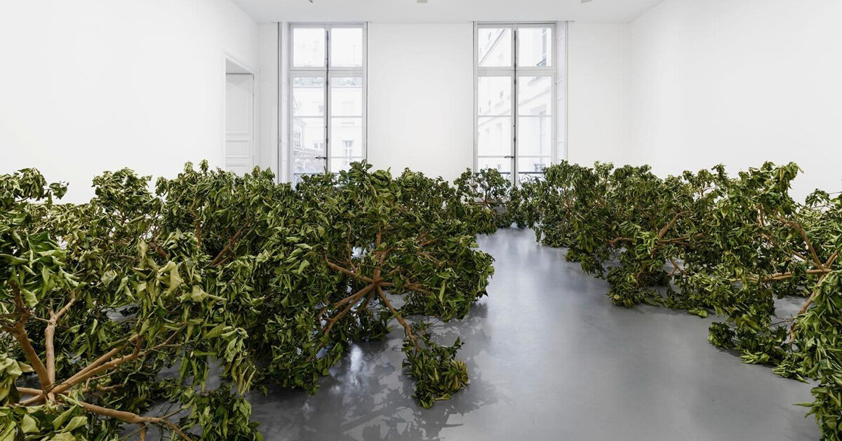 paola pivi imagines a living cosmos grown from lemon trees at perrotin paris exhibition