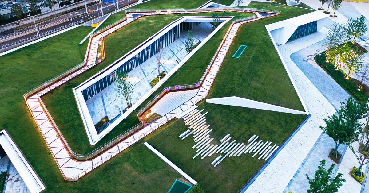 radiating paving and green roofs recast xuzhou rail station as urban gateway and public realm