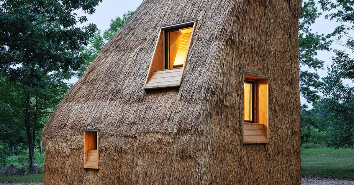 agricultural waste forms complete building system in new york house by LTL architects