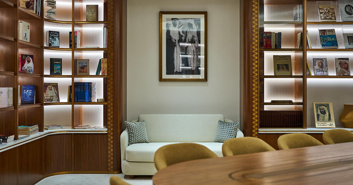 traditional emirati patterns and craft frame al maktoum archives’ interiors in dubai
