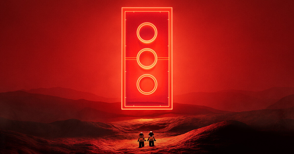 Image accompanying daft punk enters the LEGO universe with a brick-built version of its alive tour stage, from Designboom