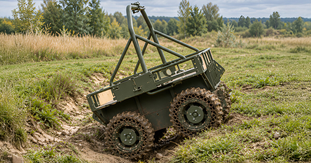 3D printed airless wheels help ground robots bring the wounded to safety