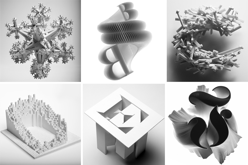 3D alphabet shows the history of type