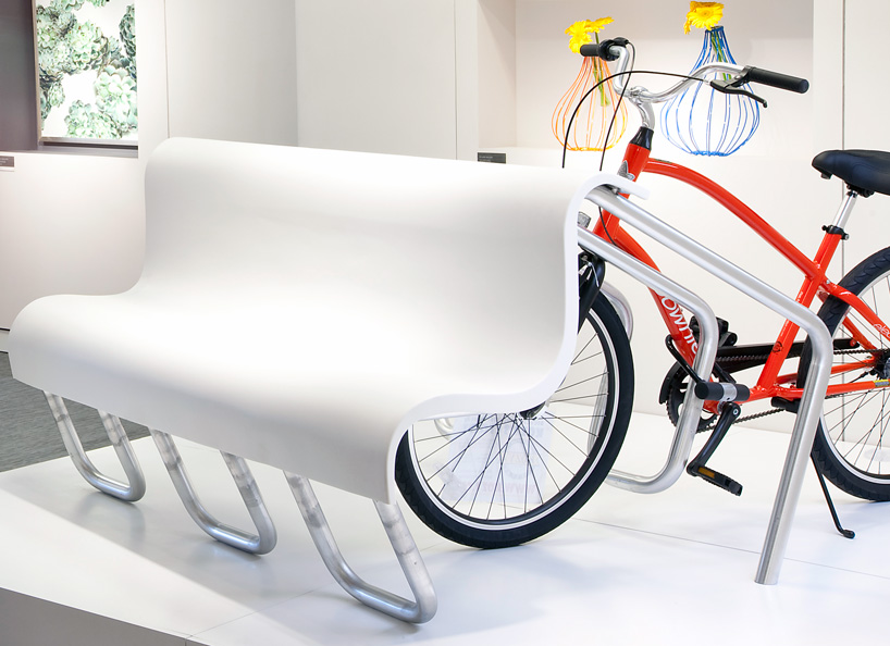 matt gray corian bench bike rack