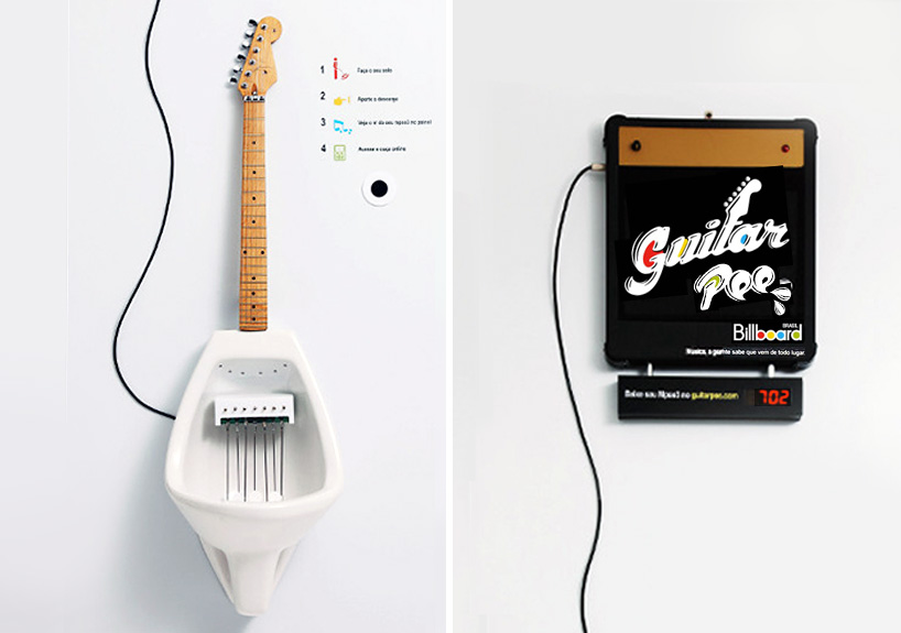 guitar pee musical urinal