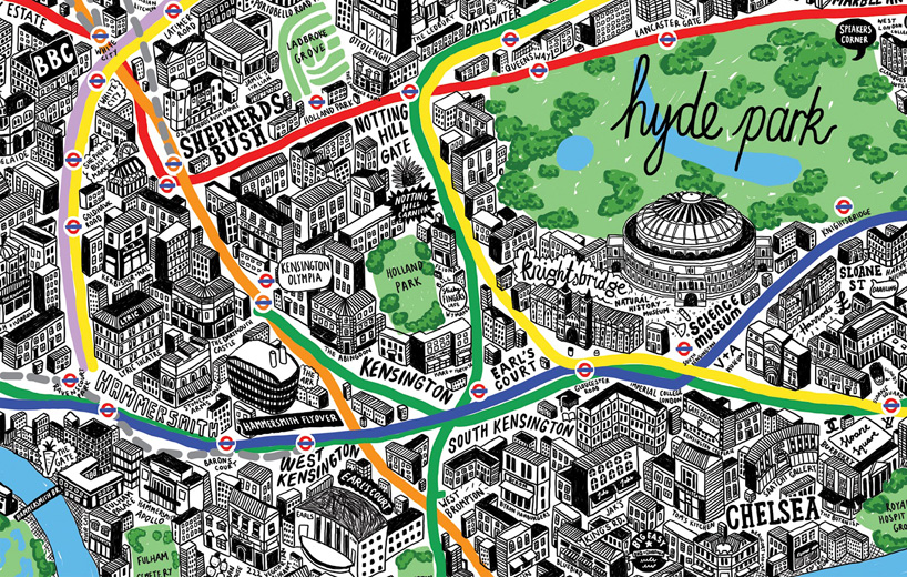 london hand drawn map by jenni sparks