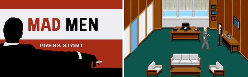 mad men 8 bit interactive youtube game