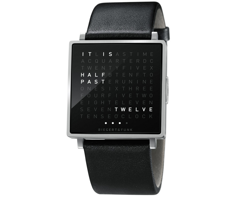 biegert & funk: qlocktwo W wristwatch